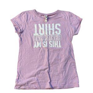Girls Lavender "This Is My Handstand Shirt" Gymnastics Tee Size 10-12